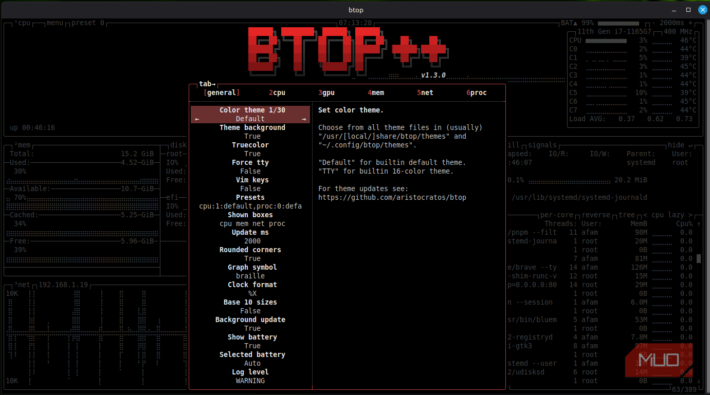 I stopped using top in Linux once I discovered this better terminal tool
