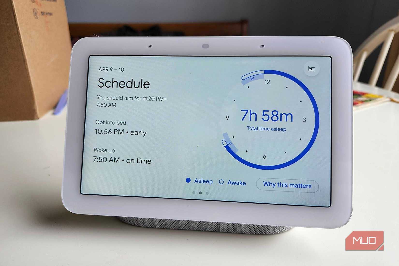 Sleep Schedule Nest Hub