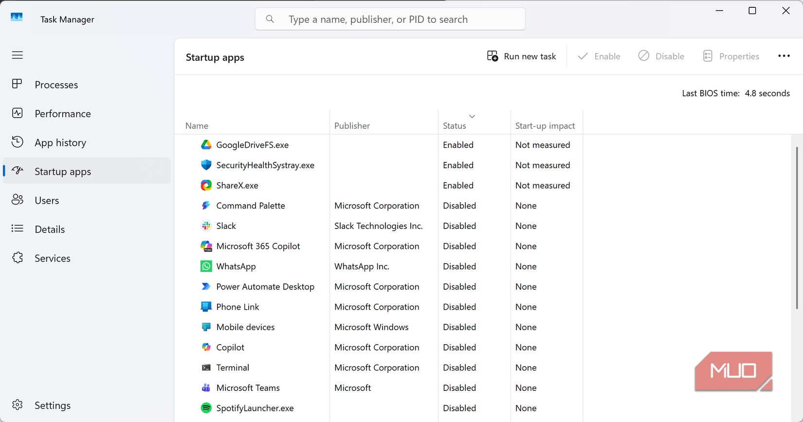 startup menu windows 11.