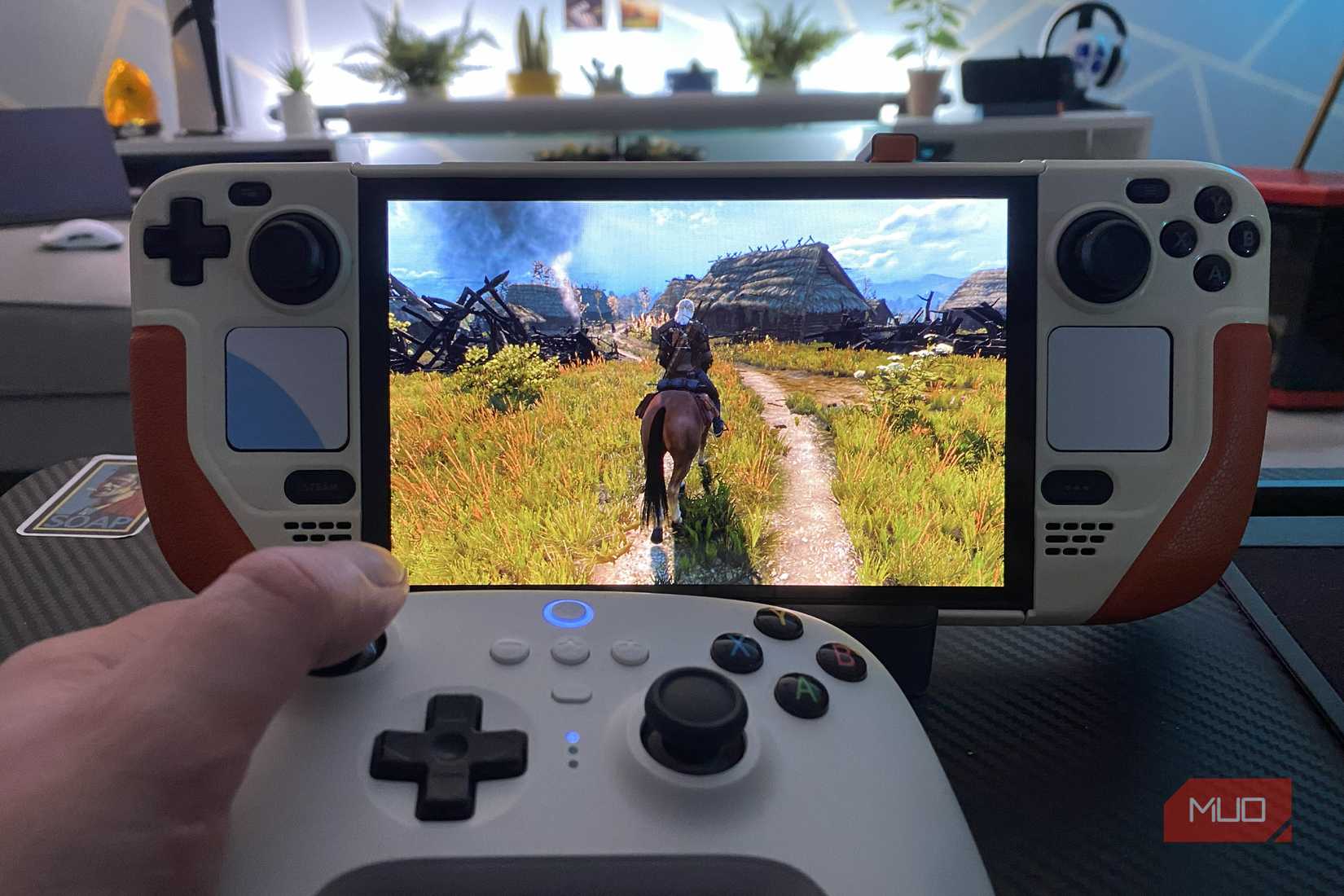 Steam Deck OLED playing The Witcher 3