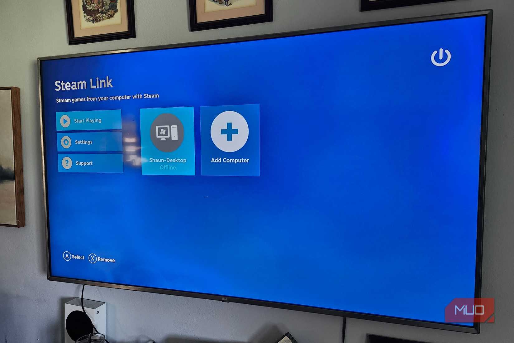 Steam Link Desktop Selection