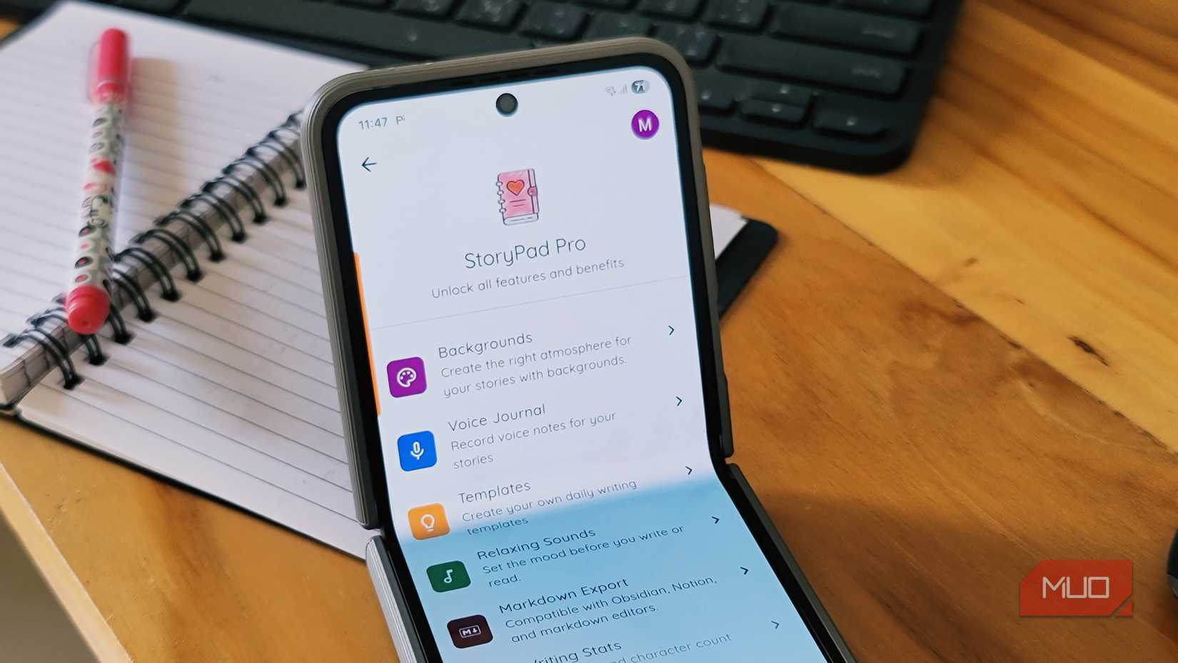 StoryPad Pro features on Samsung Galaxy Z Flip 6