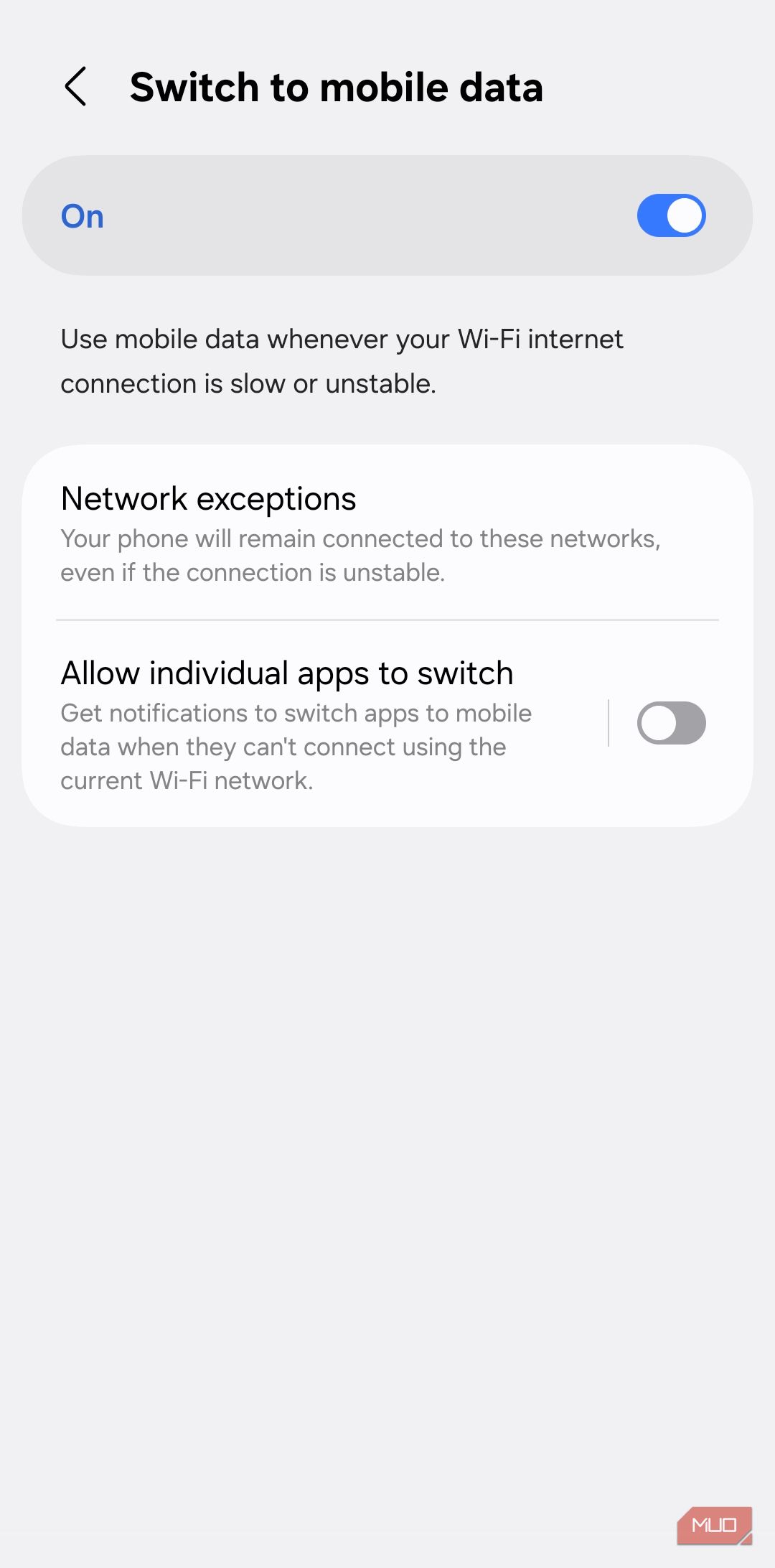 выбор параметров соединения Wi-Fi на телефоне Samsung