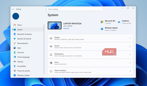 System settings in Windows 11