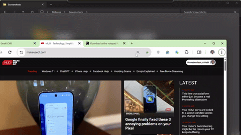 Title bar window shake.