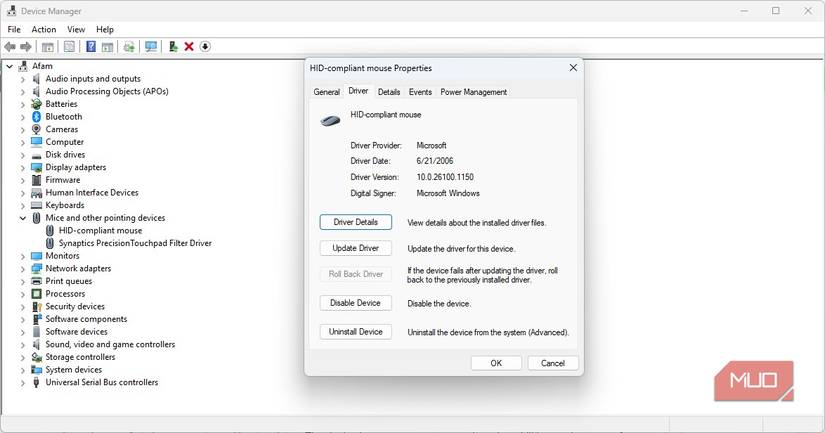 Updating drivers on Windows