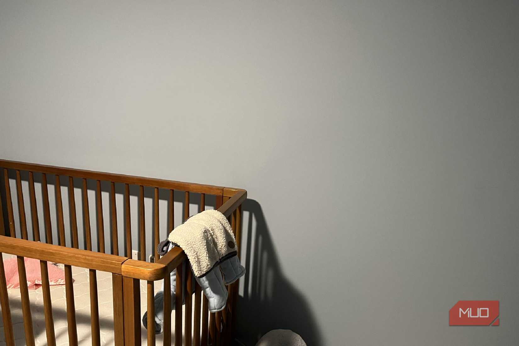 A fresh blue coat of paint in a nursery