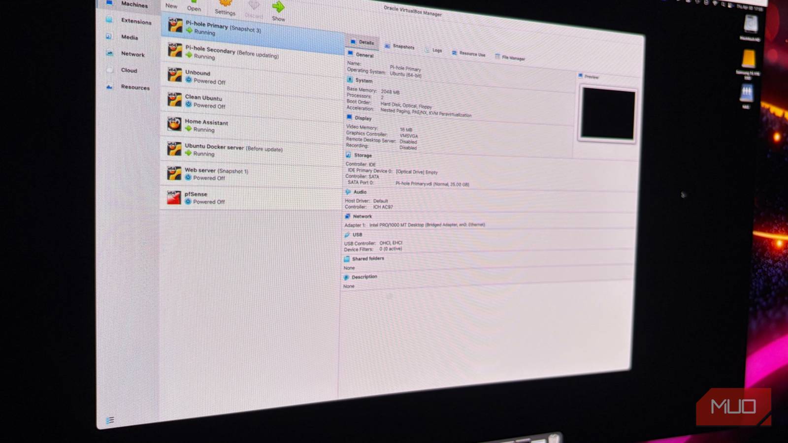 I’m obsessed with virtual machines, and my smart home and photo backup ...