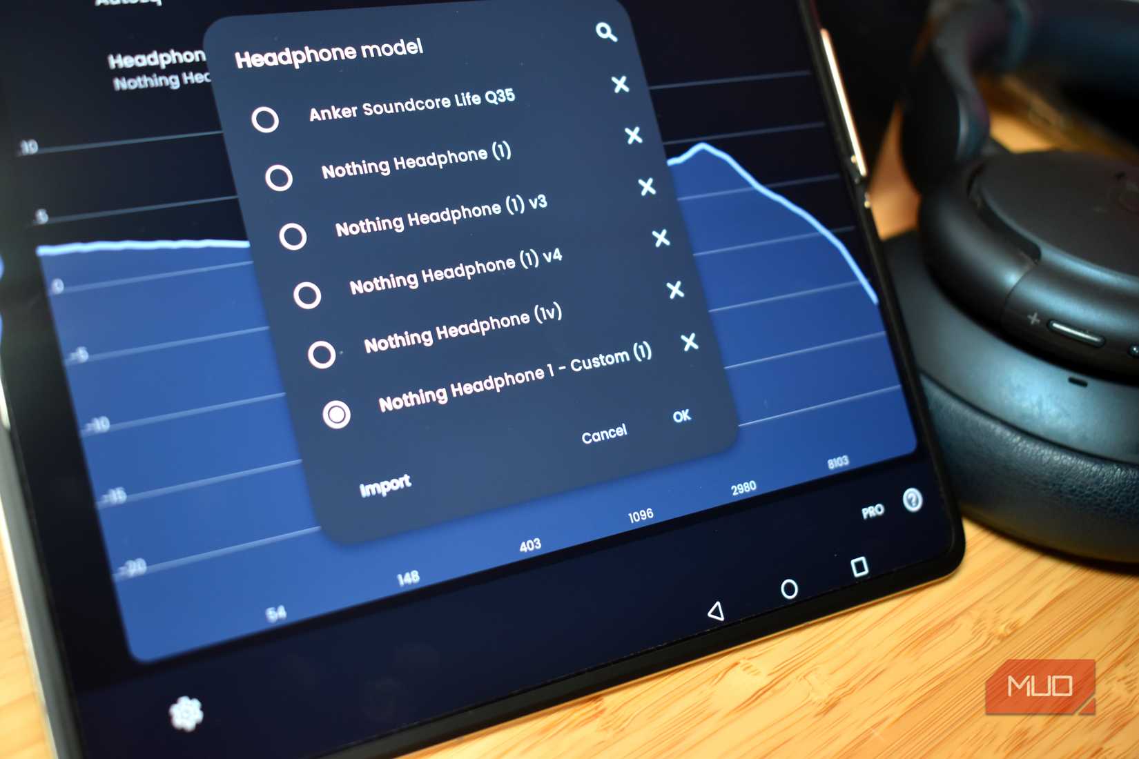 wavelet custom eq app android with headphones list.