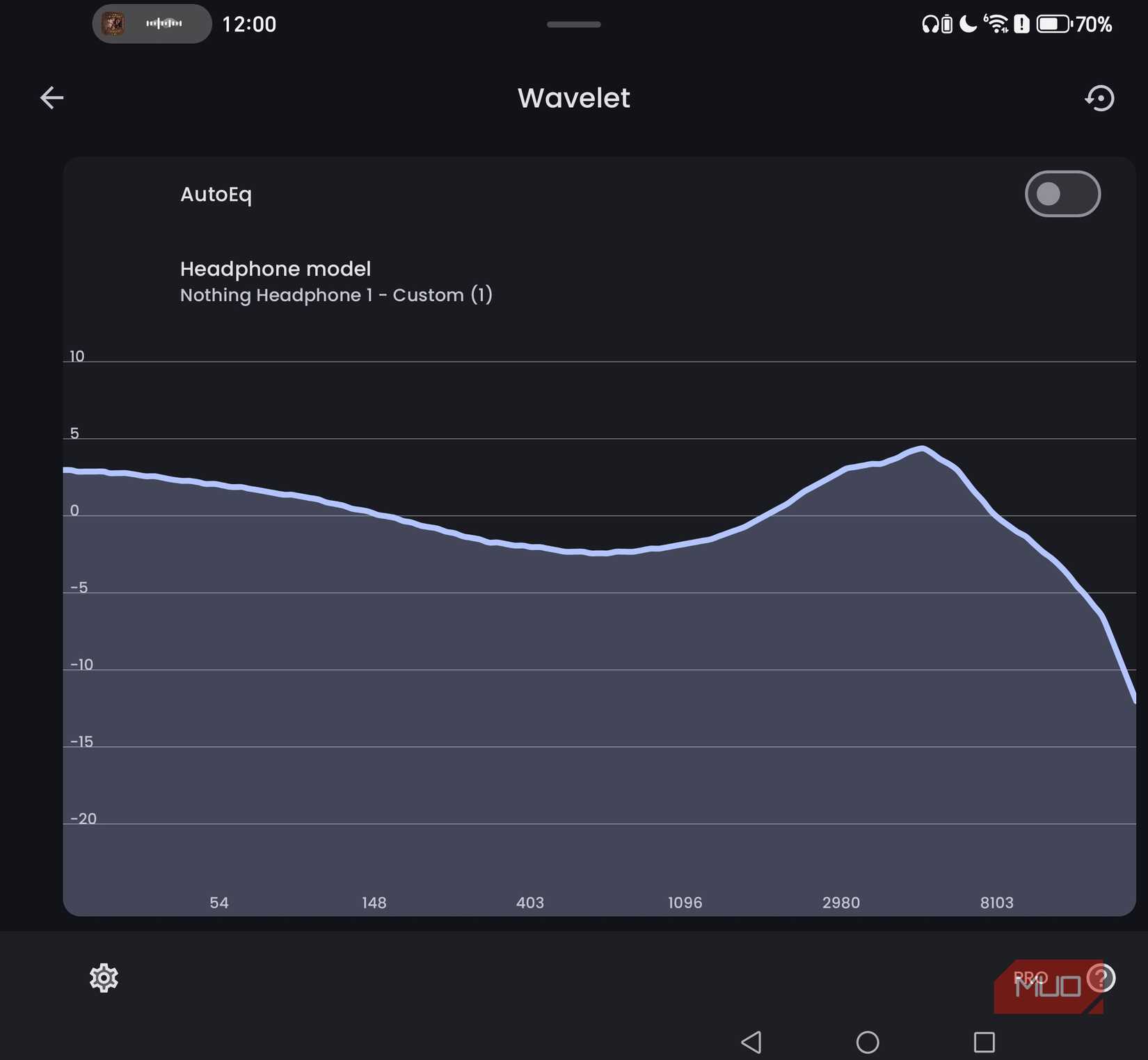 wavelet nothing headphone 1 custom eq.