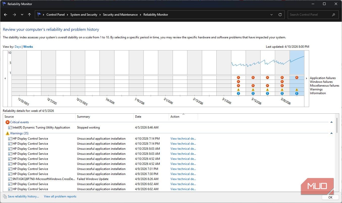 I found a Windows 11 log that shows exactly what's making my PC slow ...