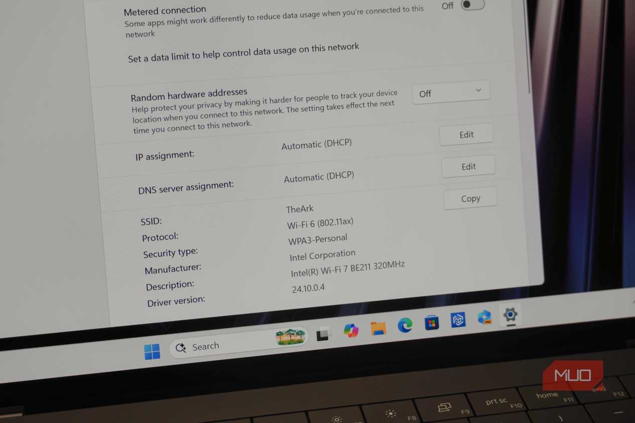 Wi-Fi 6 in Windows 11 settings.