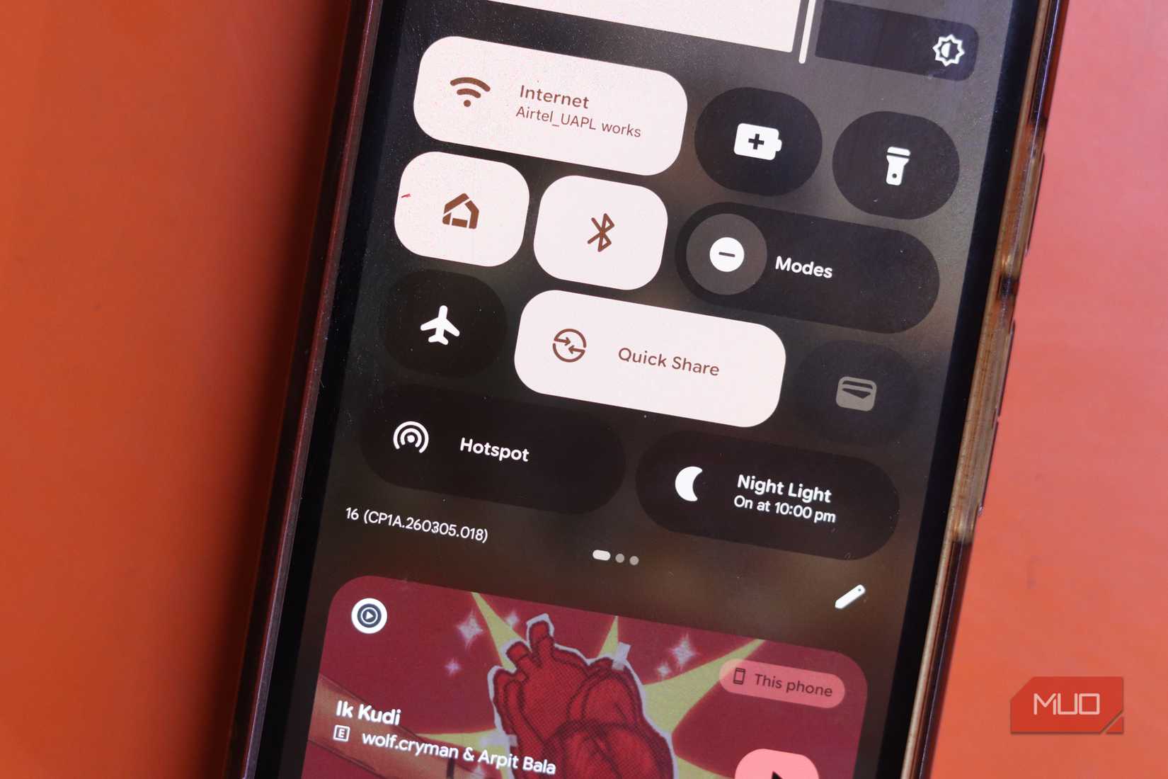 Wi-Fi hotspot option on Pixel 9a.