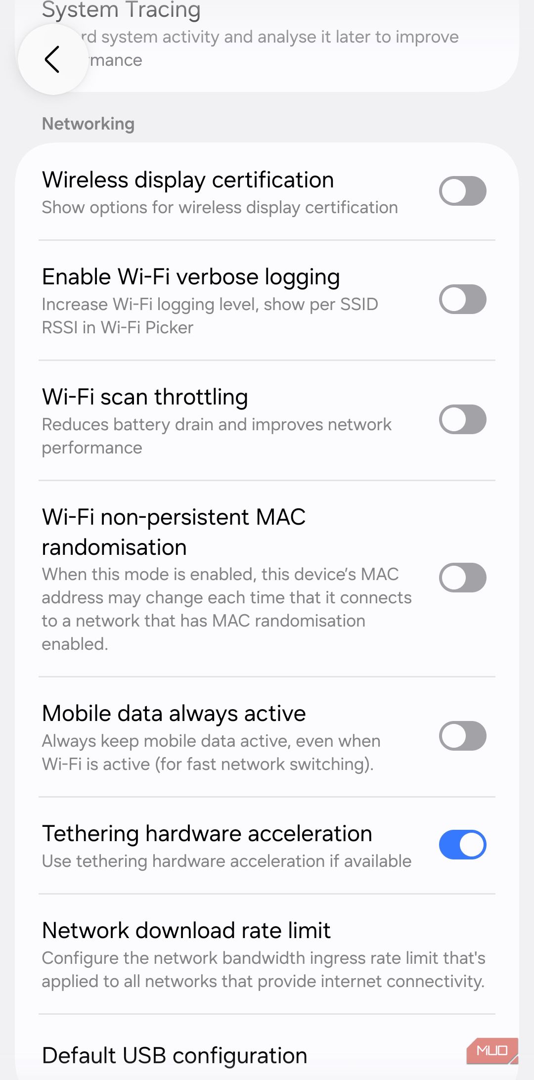 управление сетевыми подключениями в One UI от Samsung