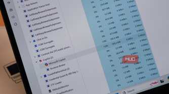 Copilot in Task Manager showing memory usage.