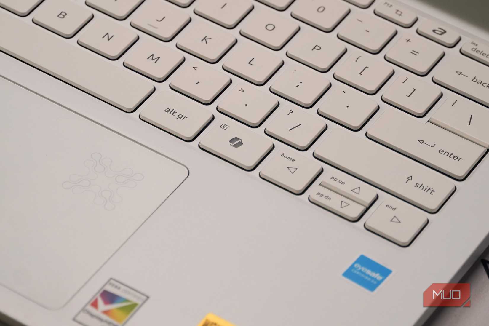 The Copilot key on a Windows 11 laptop.