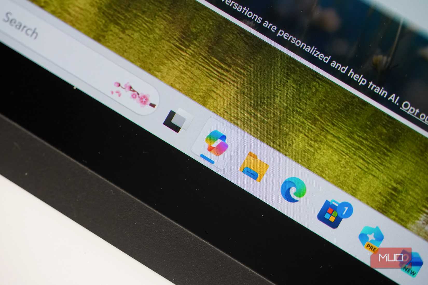 The Copilot app icon in the taskbar.