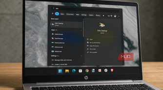 Windows 11 search for the Disk Cleanup app.