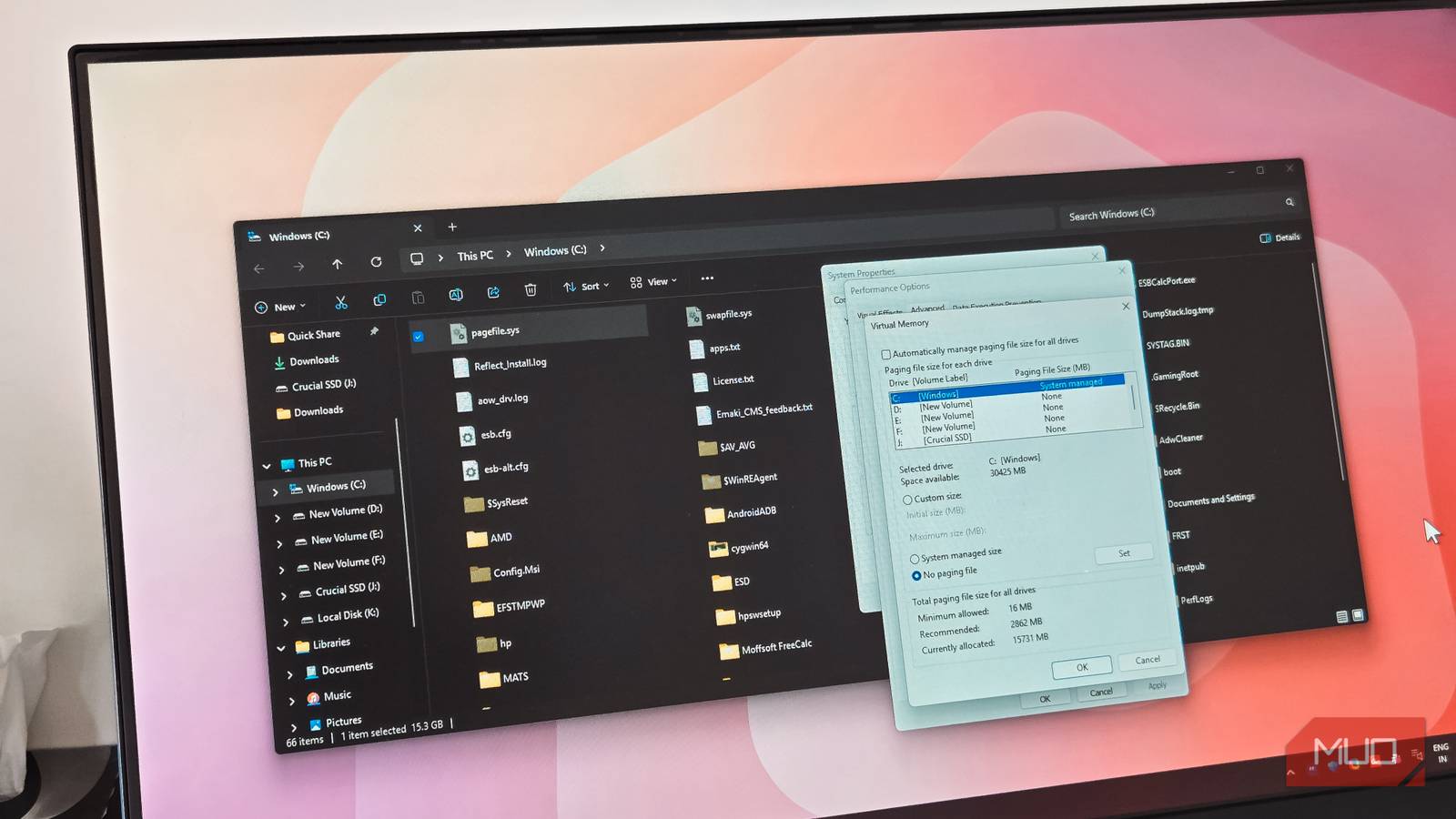 Windows has another giant hidden file — but this one you should probably leave alone