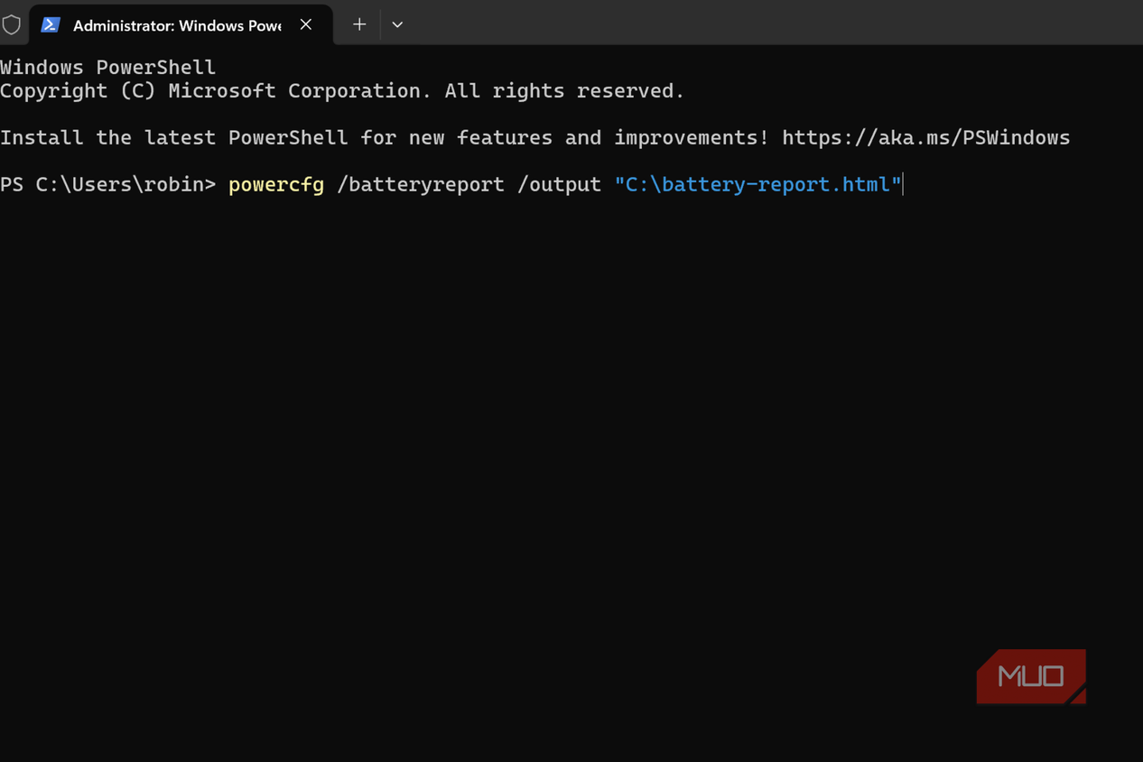 Windows Power Command I ran a Windows command and finally saw the truth about my laptop's battery