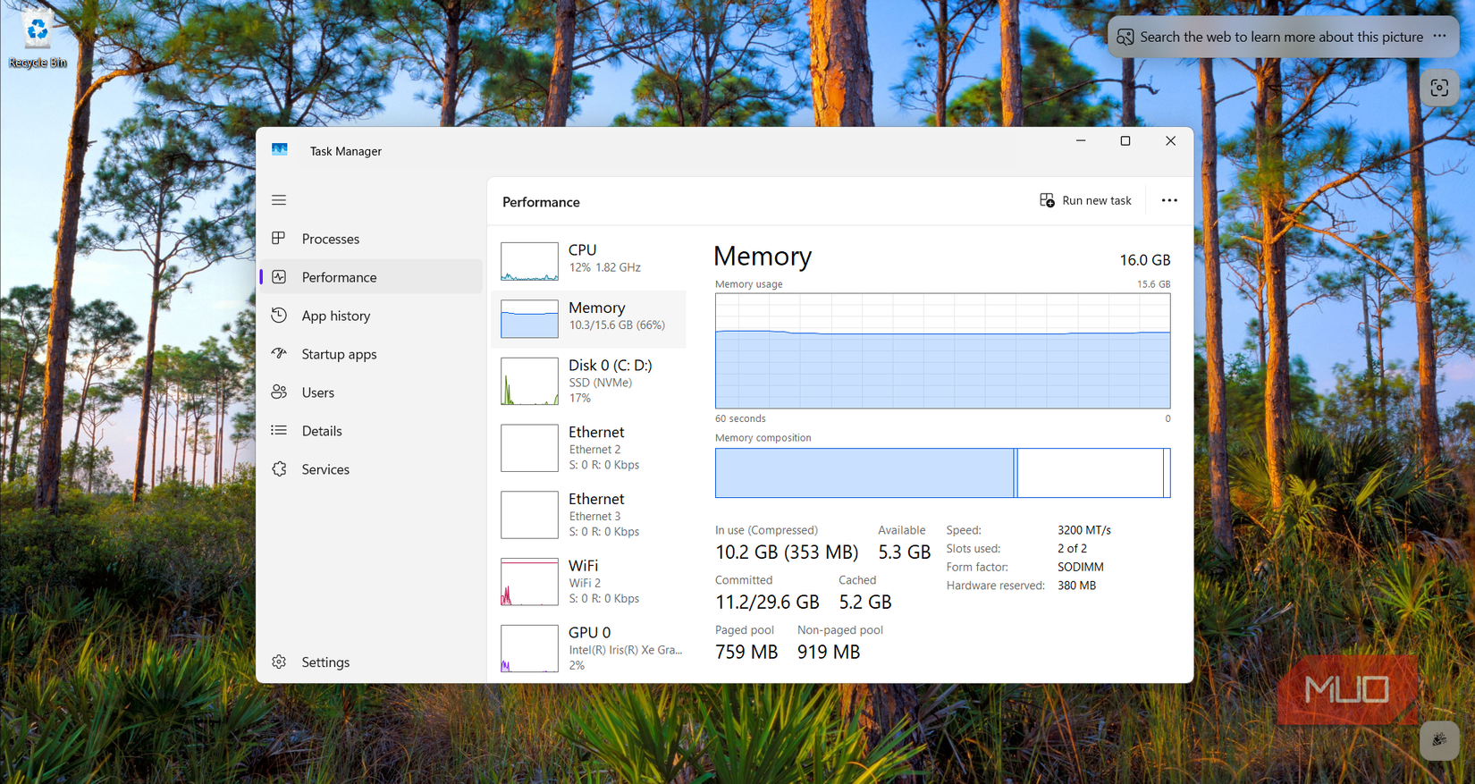 Windows RAM speed check