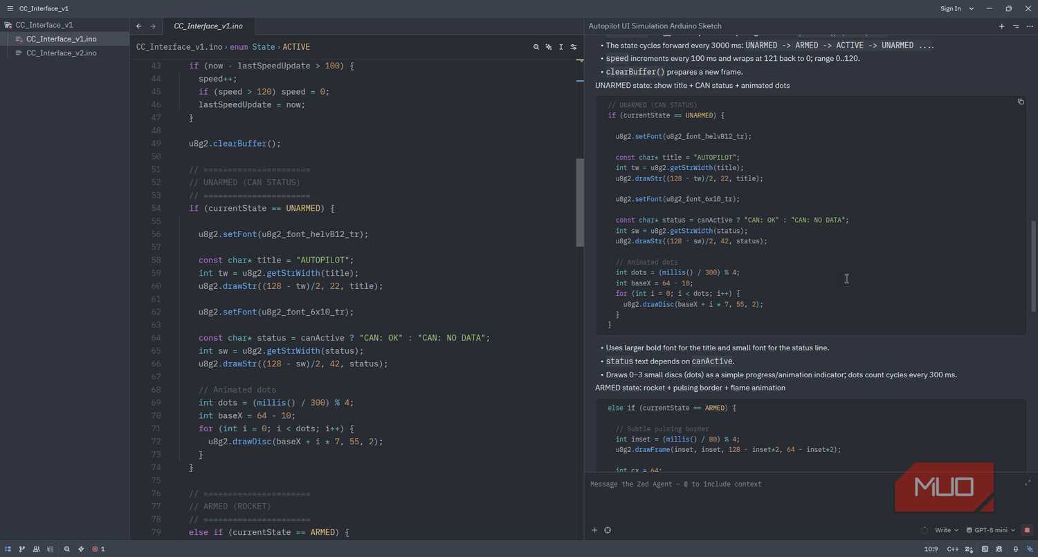 Zed AI code generation.