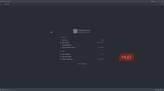 Zed editor home screen.