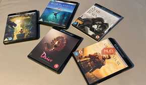 A collection of 4K Blu-ray discs