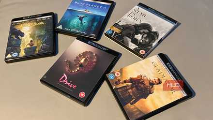 A collection of 4K Blu-ray discs