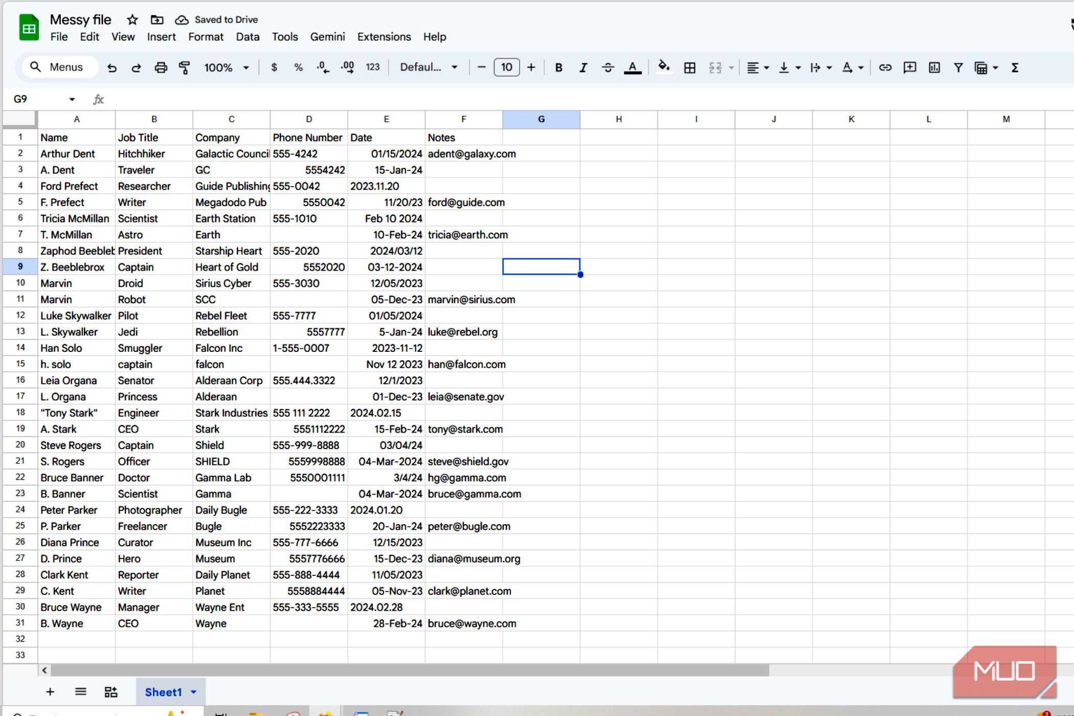 I gave Claude broken data and it turned it into a usable spreadsheet
