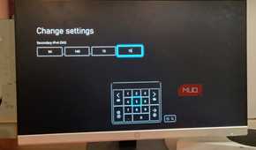 A Microsoft Xbox entering the DNS settings