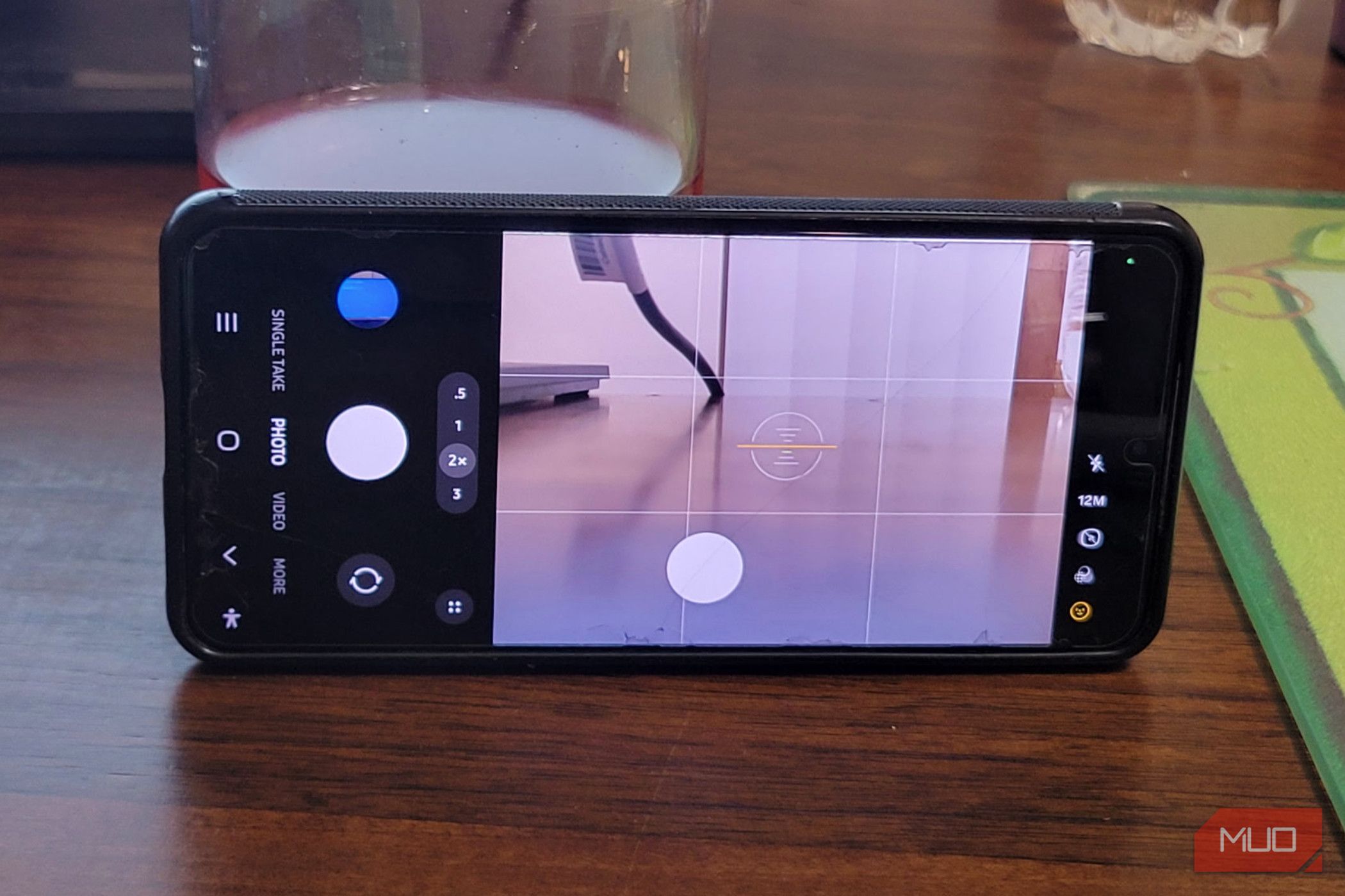 A phone taking a picture