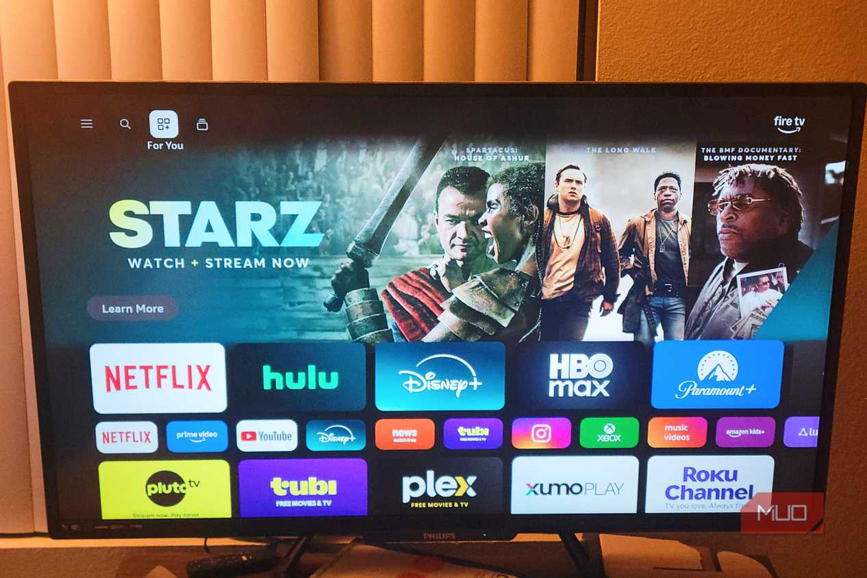 A Starz banner in an ad in Fire TV