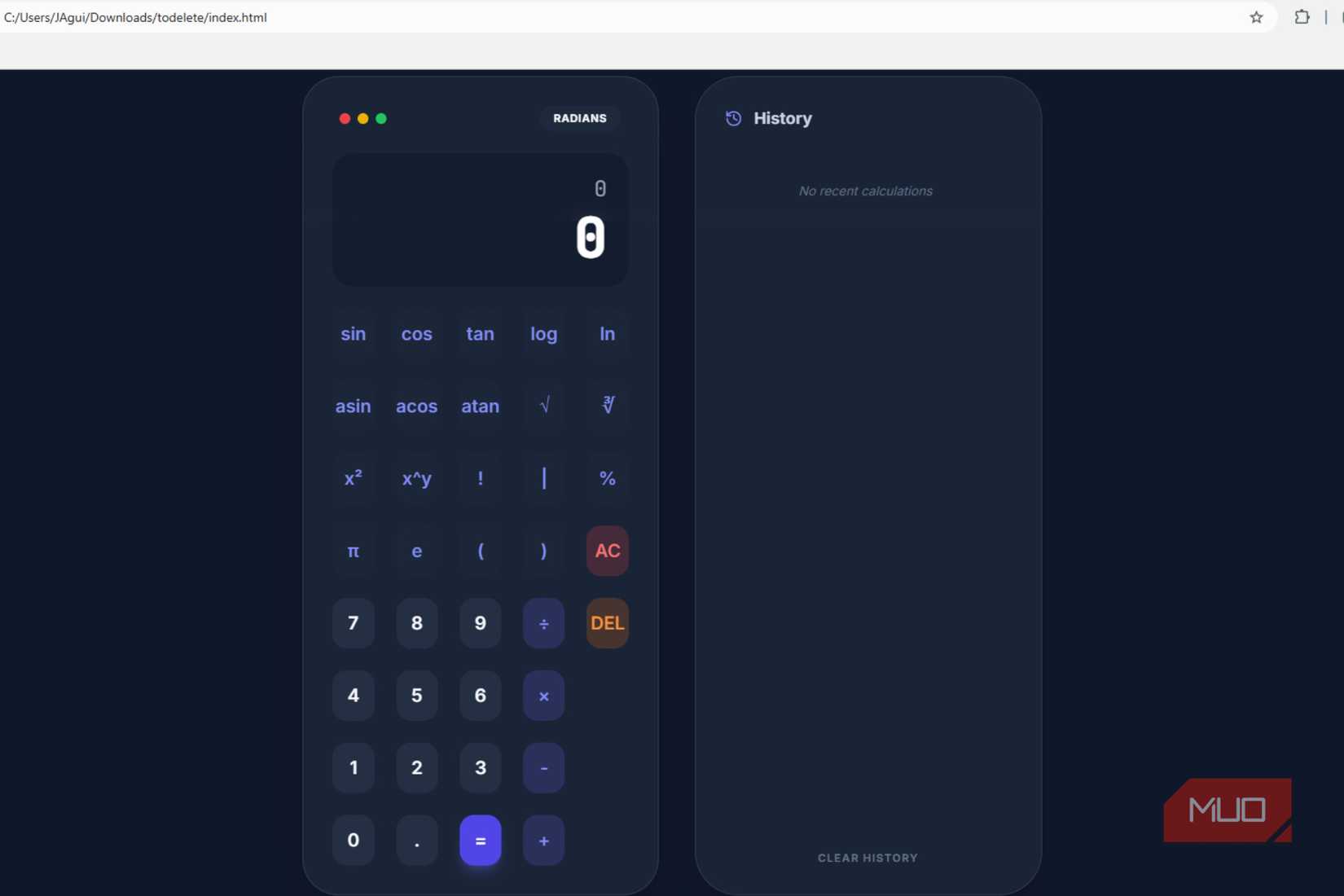 A working calculator that is thicker