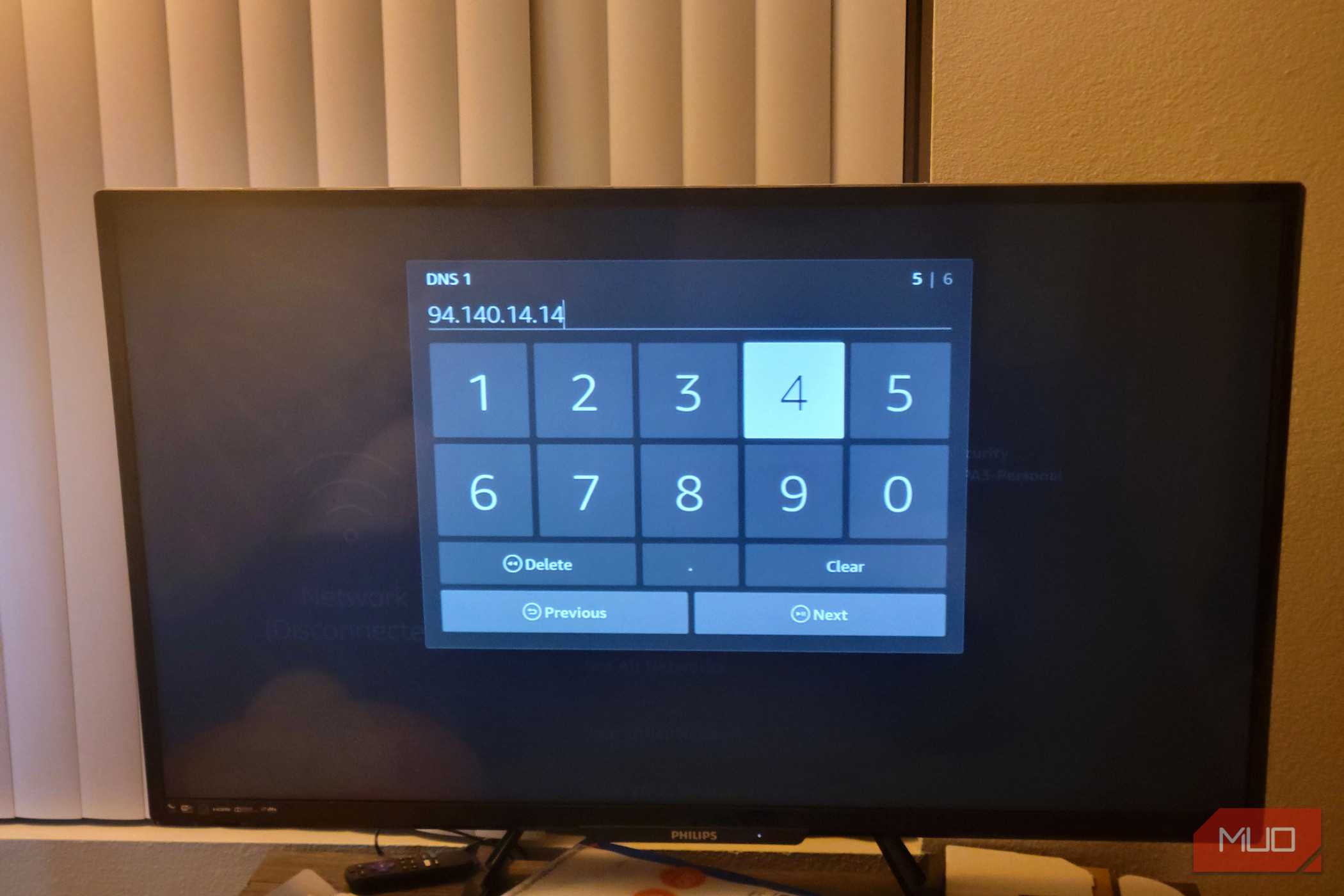 Amazon Fire TV with DNS put in