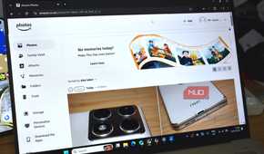 amazon photos on laptop screen.
