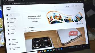 amazon photos on laptop screen.