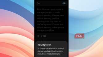 Android asking to restart in RAM Plus