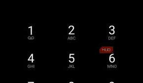 Android phone dialer keypad interface.