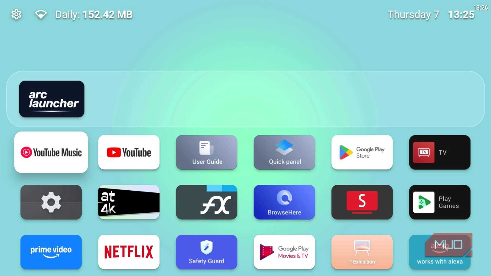 Arc Launcher home screen