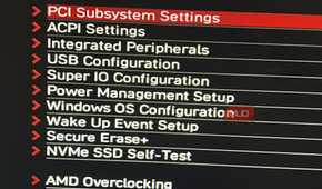 BIOS PCIe setting