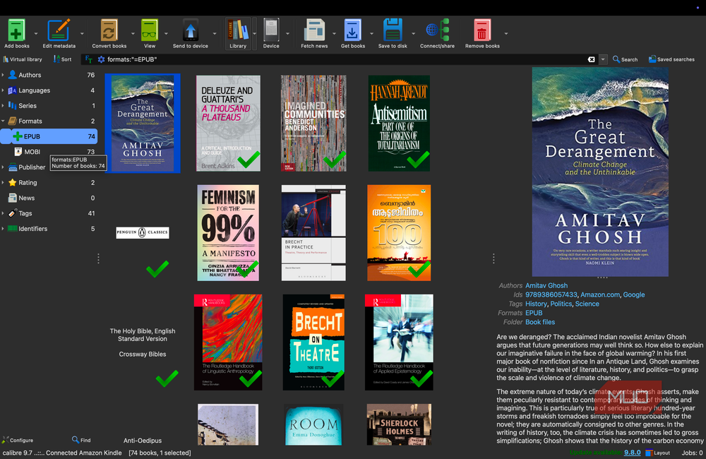 Calibre supports conversion between dozens of ebook formats