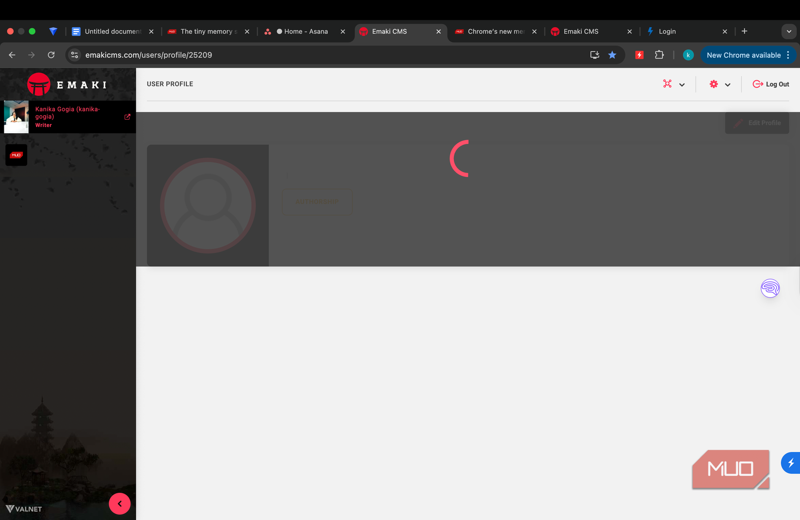 Chrome reloading a webpage