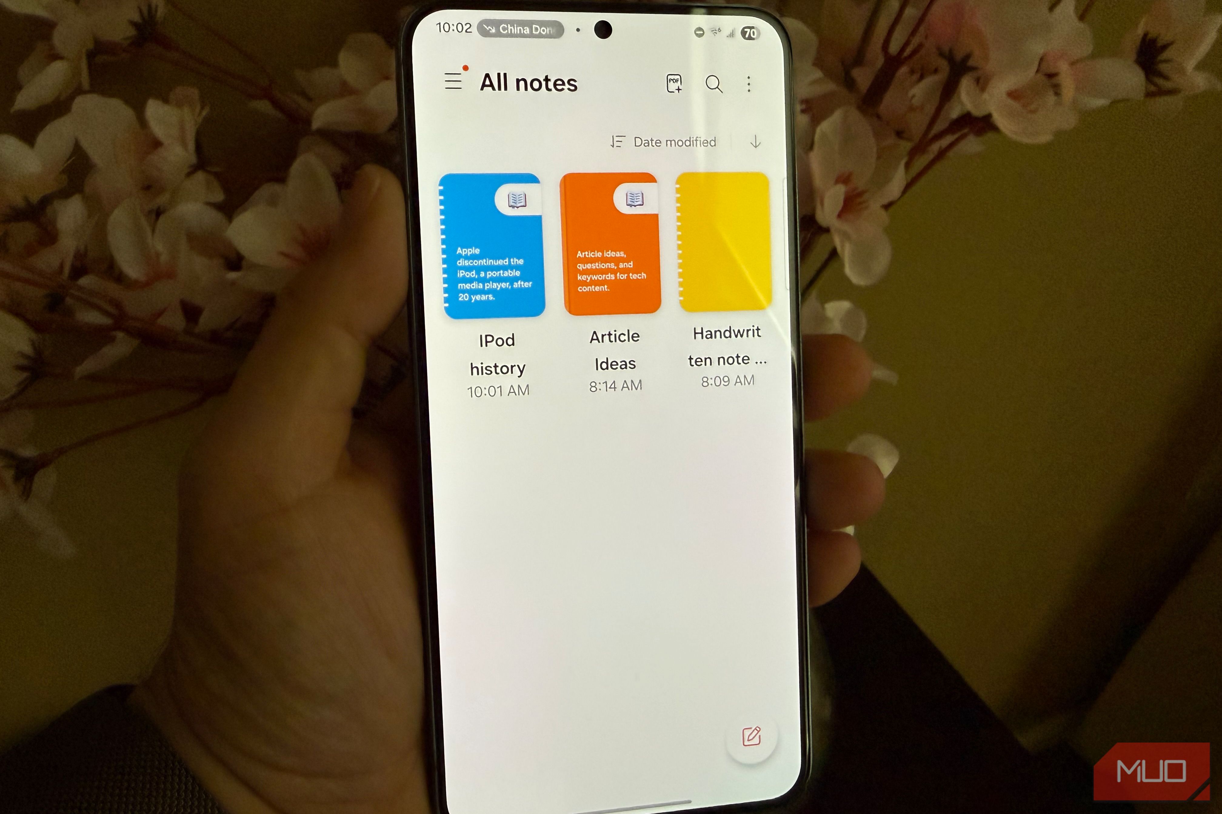 samsung notes with generated covers