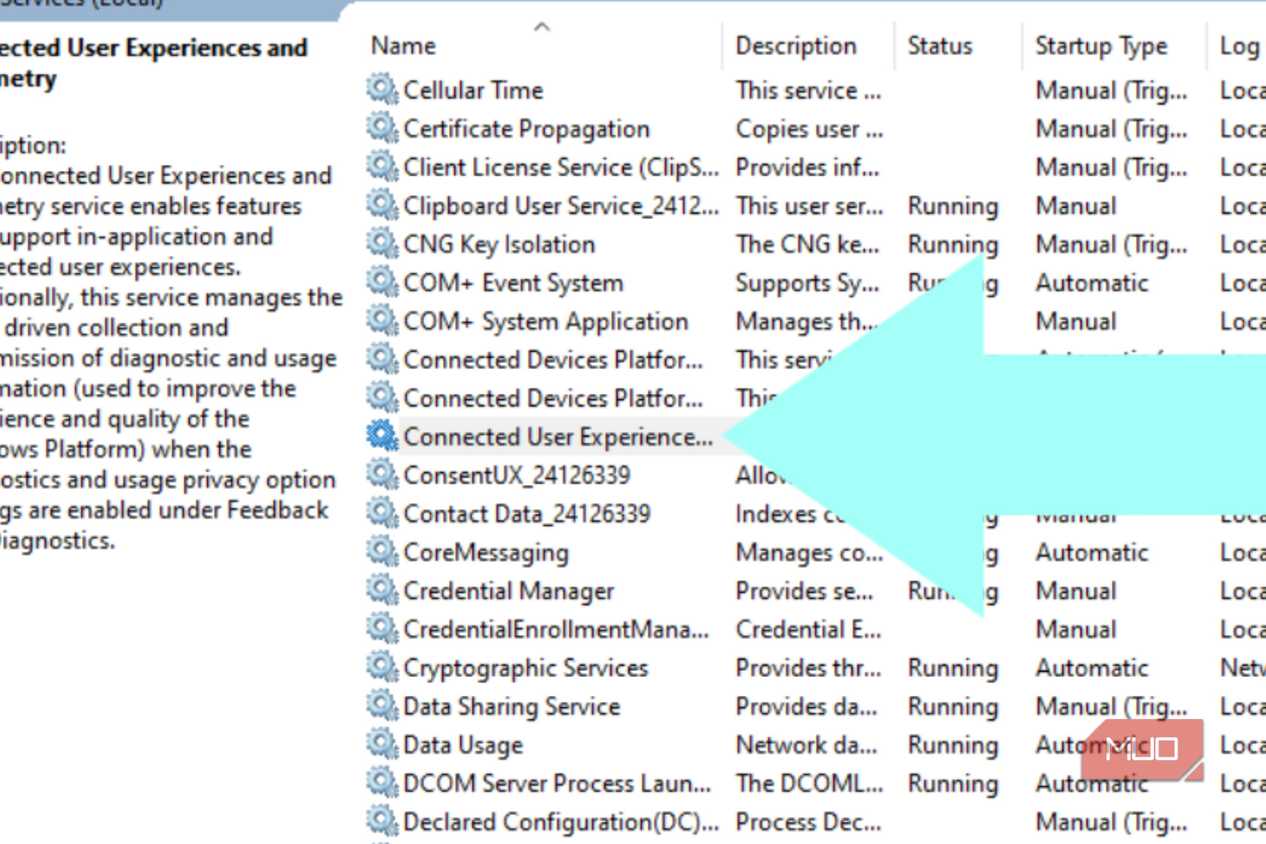 Connected User Experiences and Telemetry being shown with an arrow