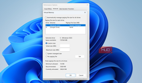 Custom virtual memory size on Windows PC