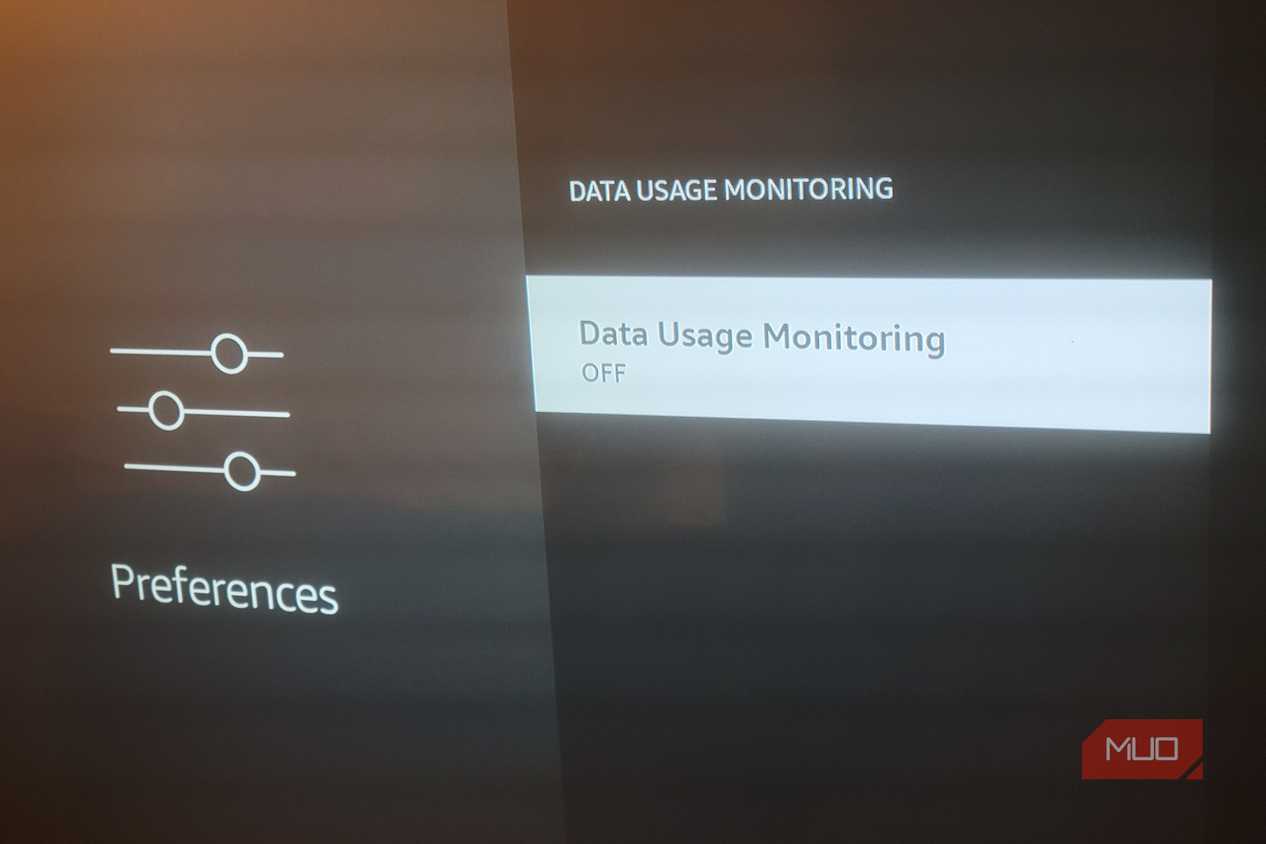 Data usage monitoring on Amazon Fire Stick