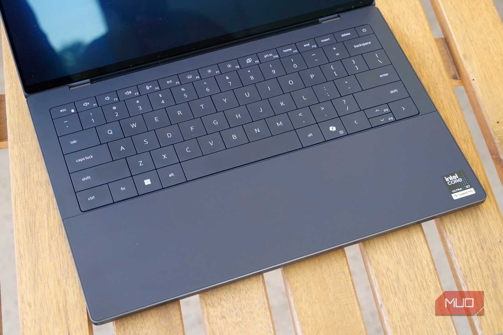 The keyboard on the Dell XPS 14.
