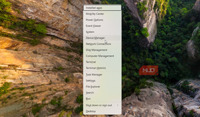 Device manager option in Win