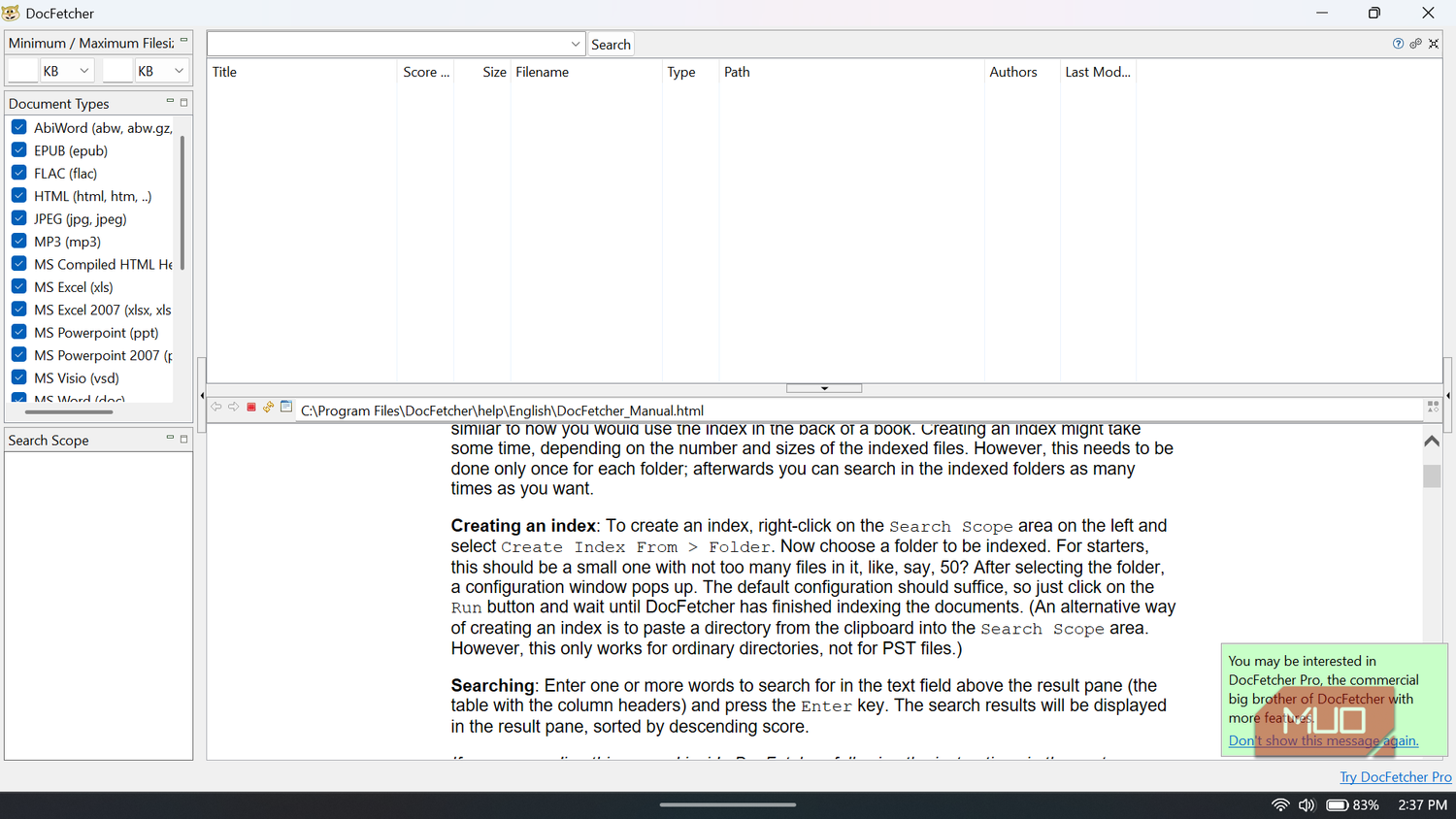 Doc Searcher I tried a file search tool that actually searches inside documents — it ...